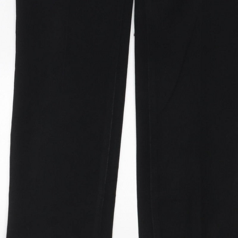 M&S Women’s Black UK 12 Short Straight Stretch Dress Trousers