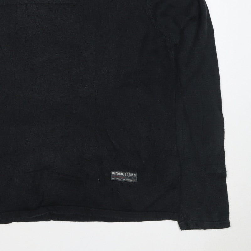 Matinique Jeans Men's Black M Pullover Crew Neck Knit Jumper Logo