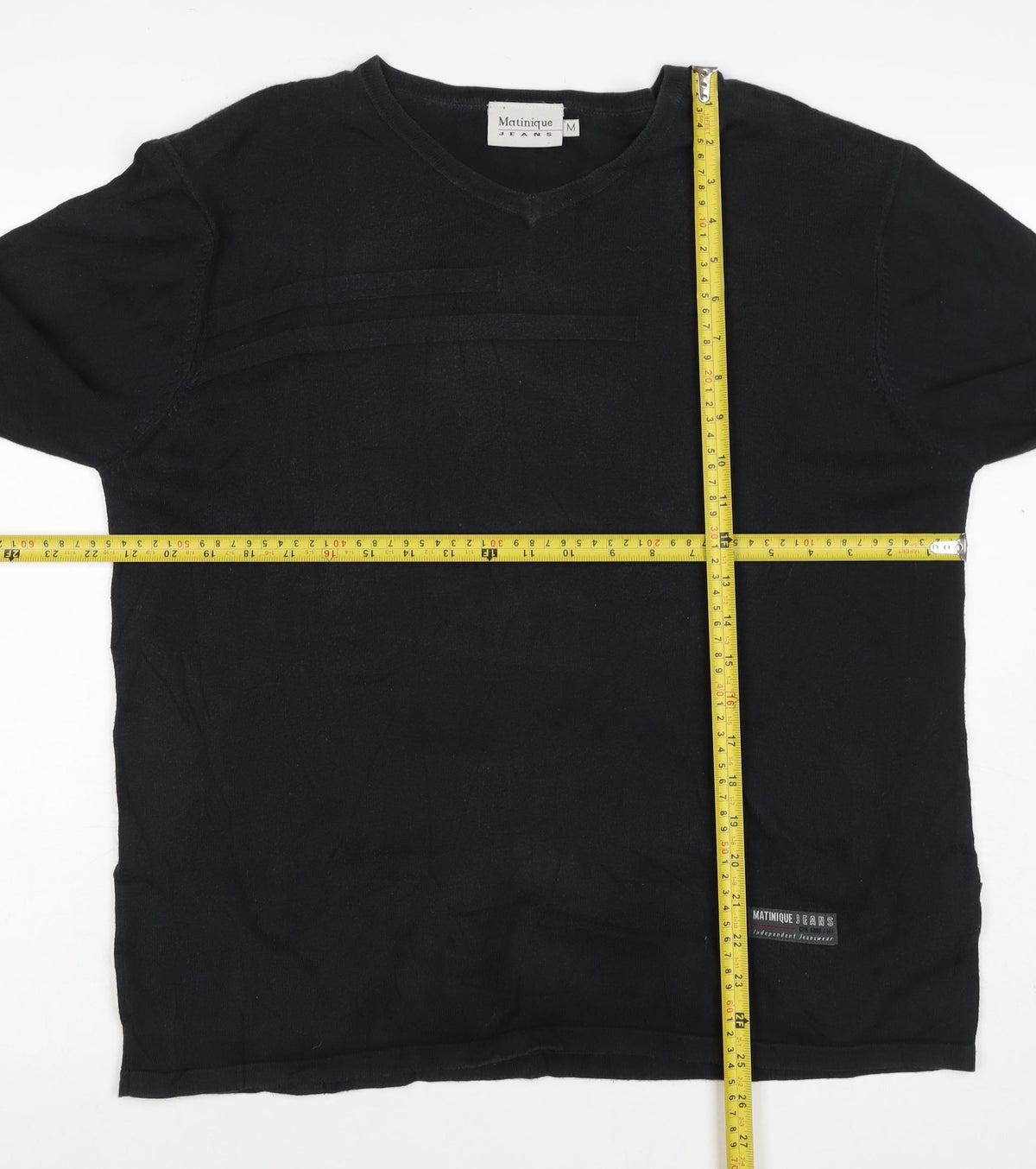 Matinique Jeans Men's Black M Pullover Crew Neck Knit Jumper Logo
