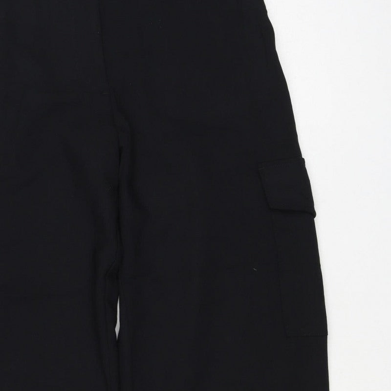 Marks and Spencer Women Black UK 10 Short Bootcut Work Trousers