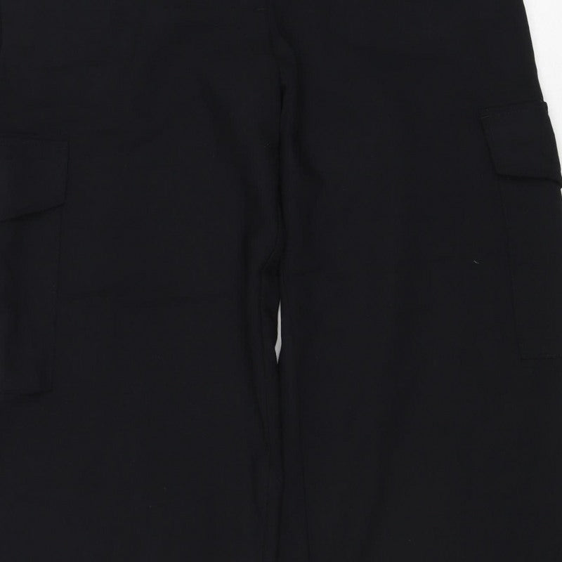 Marks and Spencer Women Black UK 10 Short Bootcut Work Trousers