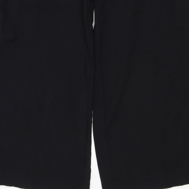 Marks and Spencer Women Black UK 10 Short Bootcut Work Trousers