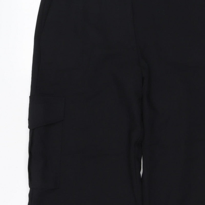 Marks and Spencer Women Black UK 10 Short Bootcut Work Trousers