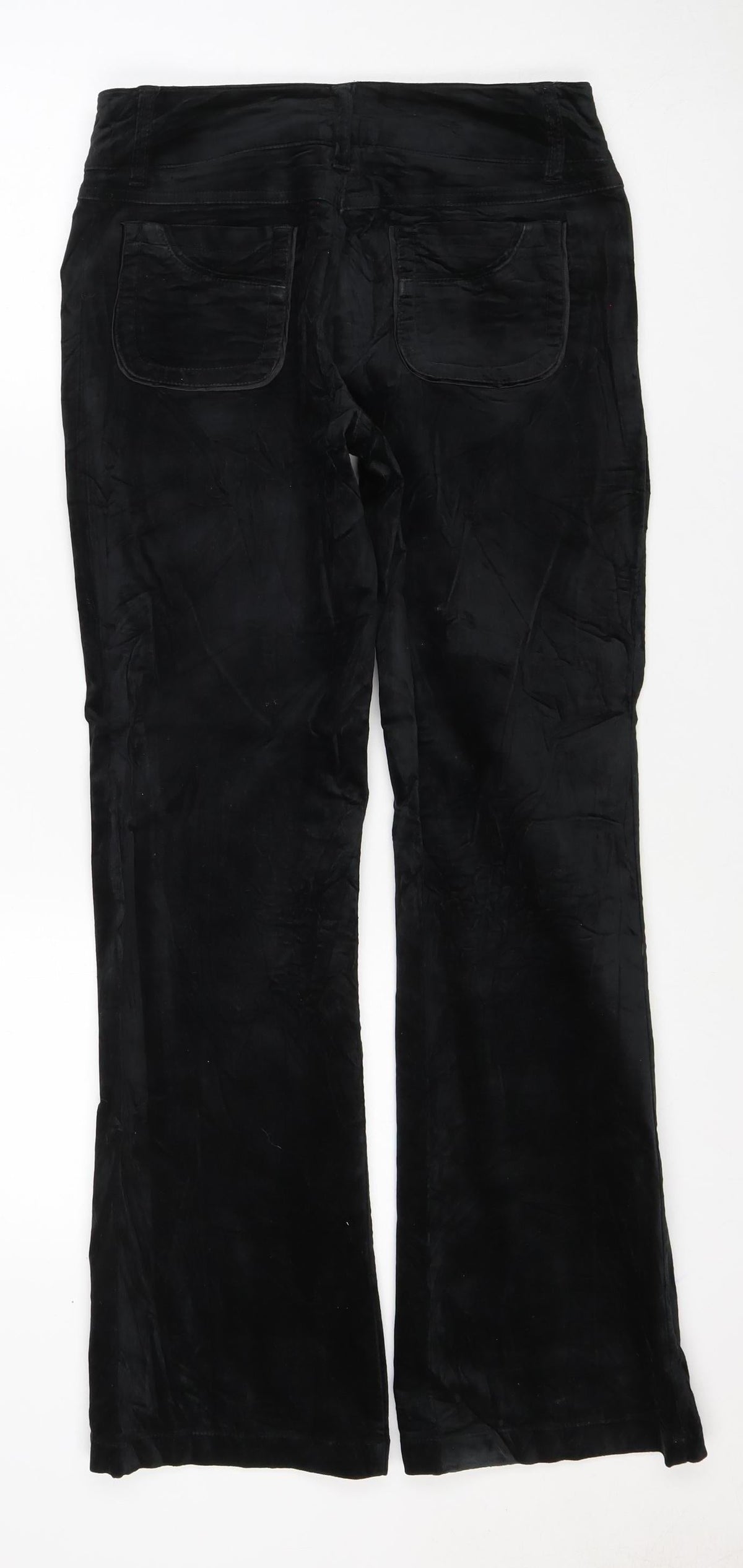 Next Women’s Black UK 8 Straight Cotton Stretch Trousers