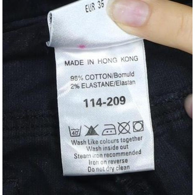 Next Women’s Black UK 8 Straight Cotton Stretch Trousers