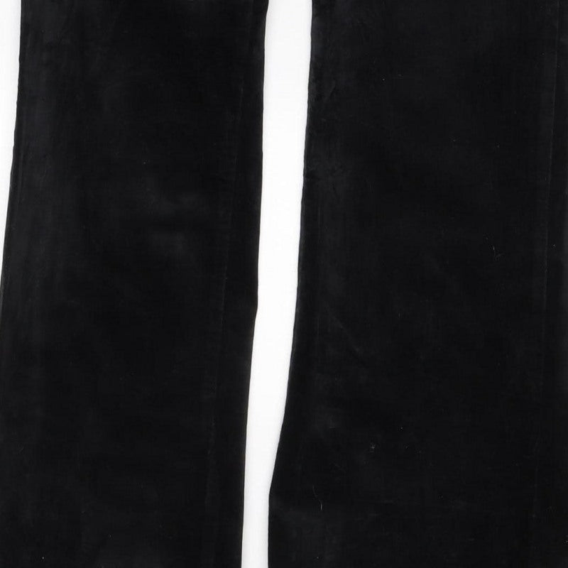 Next Women’s Black UK 8 Straight Cotton Stretch Trousers
