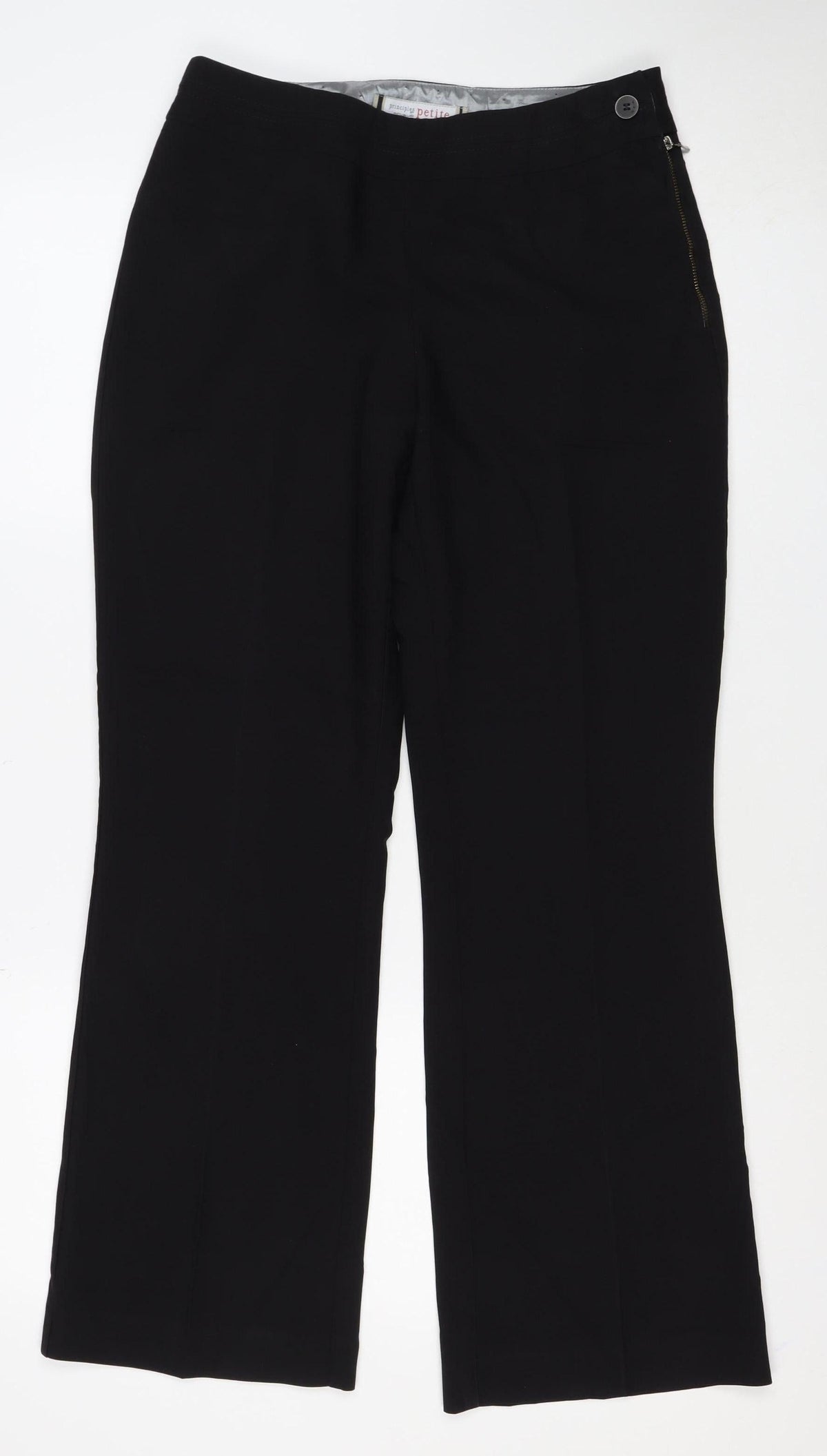 Principles Ben de Lisi Women Black Petite 10 Straight Dress Trousers