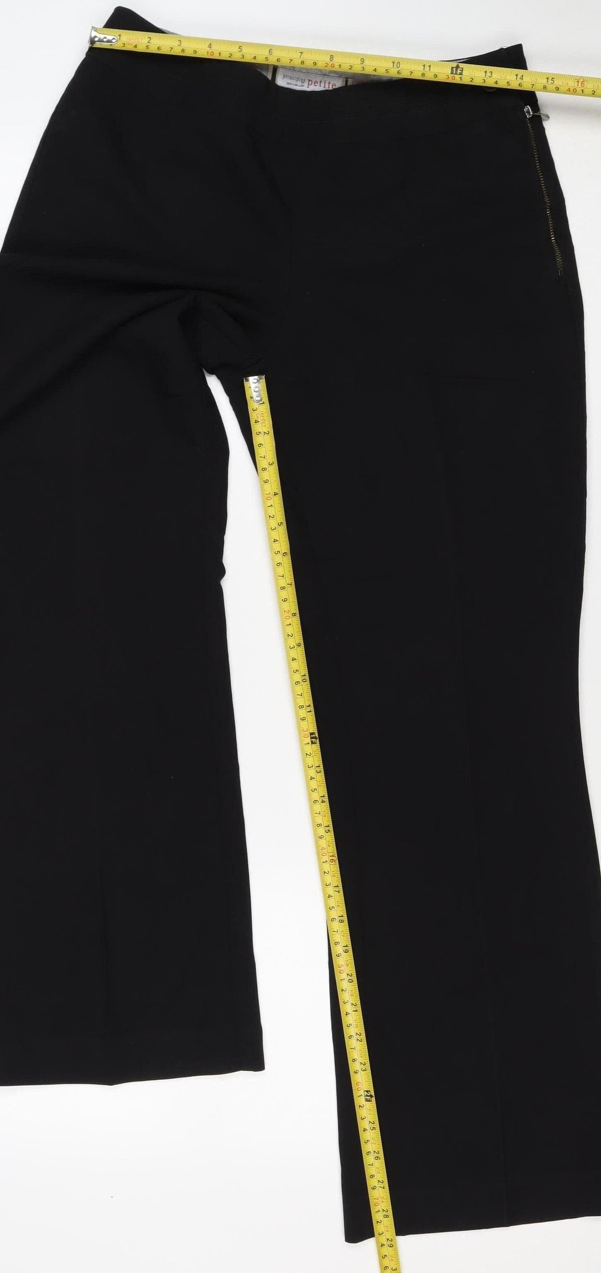 Principles Ben de Lisi Women Black Petite 10 Straight Dress Trousers