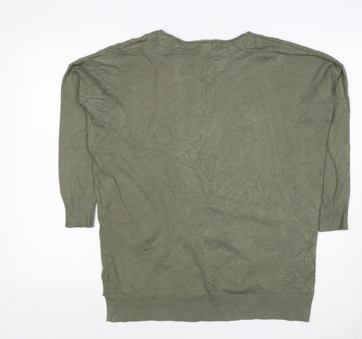 Apricot Women Green V-Neck Long Sleeve Knit Jumper UK 8