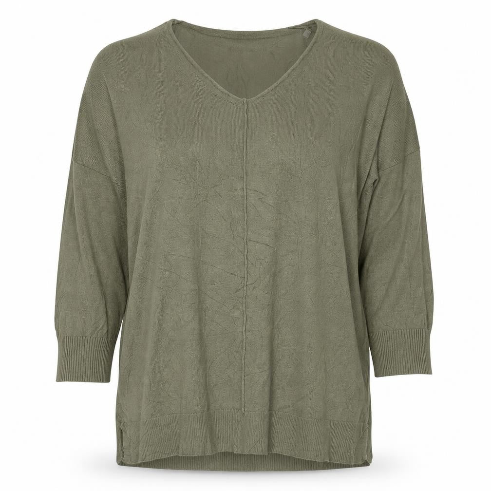 Apricot Women Green V-Neck Long Sleeve Knit Jumper UK 8