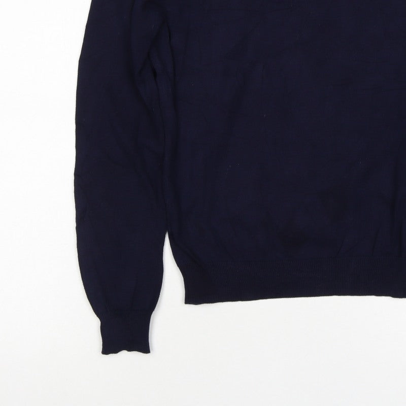 Glenmuir Men's Navy Cotton V-Neck Pullover Jumper Size S Golf Classic
