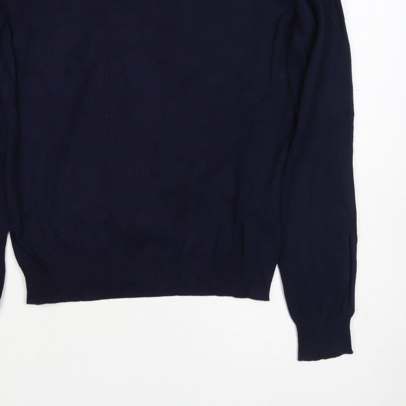 Glenmuir Men's Navy Cotton V-Neck Pullover Jumper Size S Golf Classic