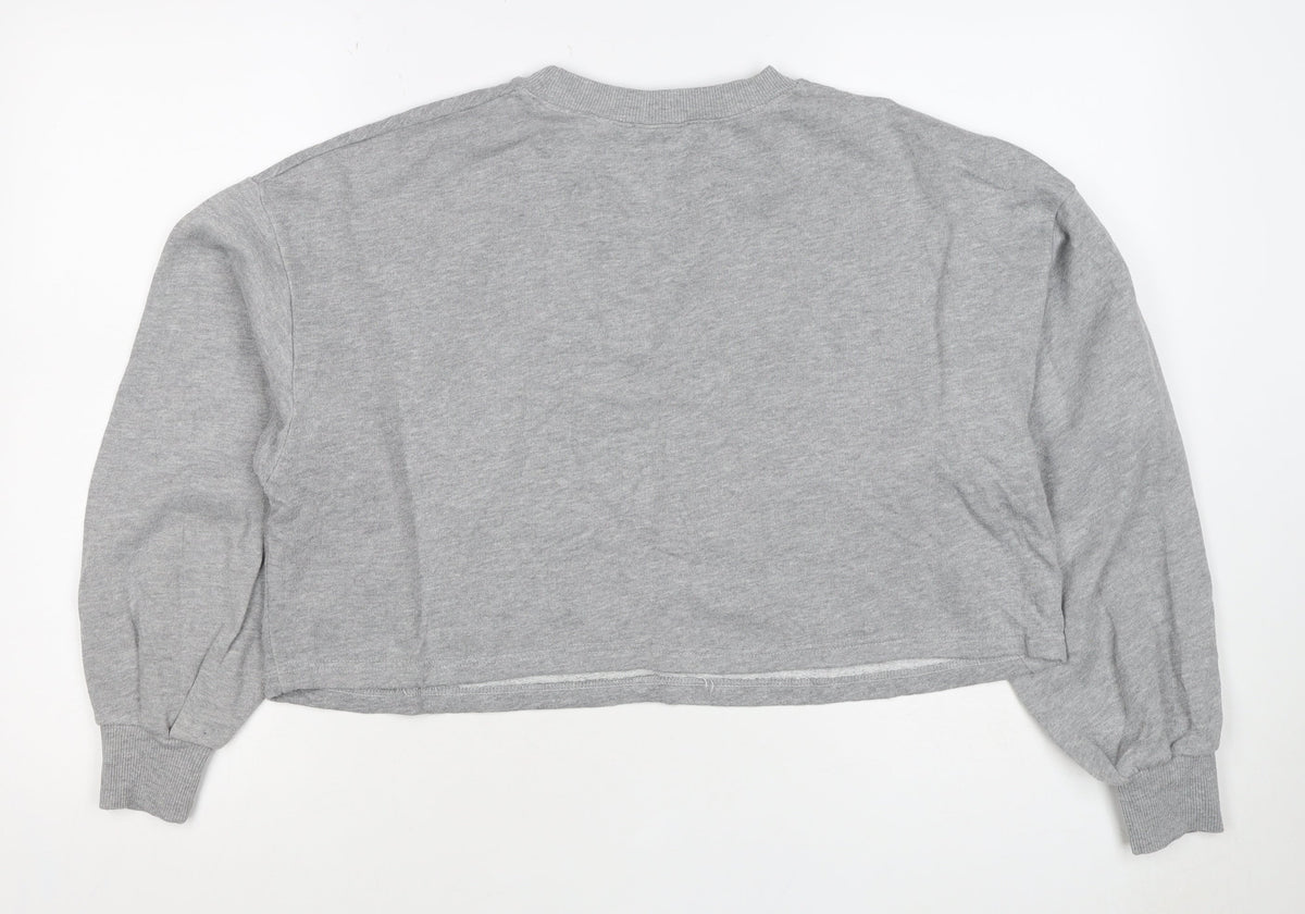 Zara Women Grey UK 8 Pullover Sweatshirt Brooklyn 1980 Graphic