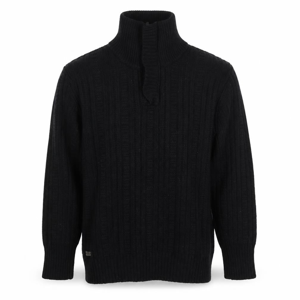 Rocha John Rocha Men’s Black XL Cable Knit 1/4 Zip Wool Jumper