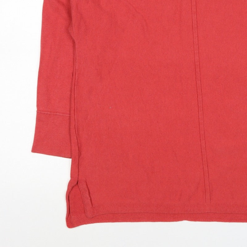 White Stuff Women Red UK 18 Cotton Blend Round Neck Relaxed Pullover