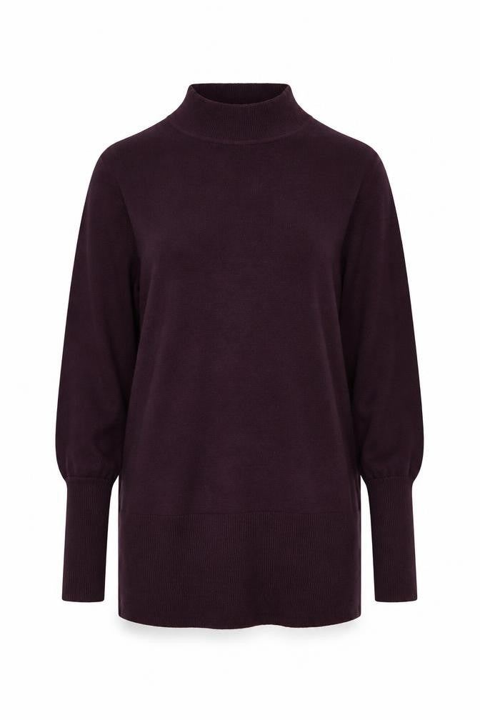 Marks & Spencer Women's Purple S Roll Neck Cotton Knit Jumper