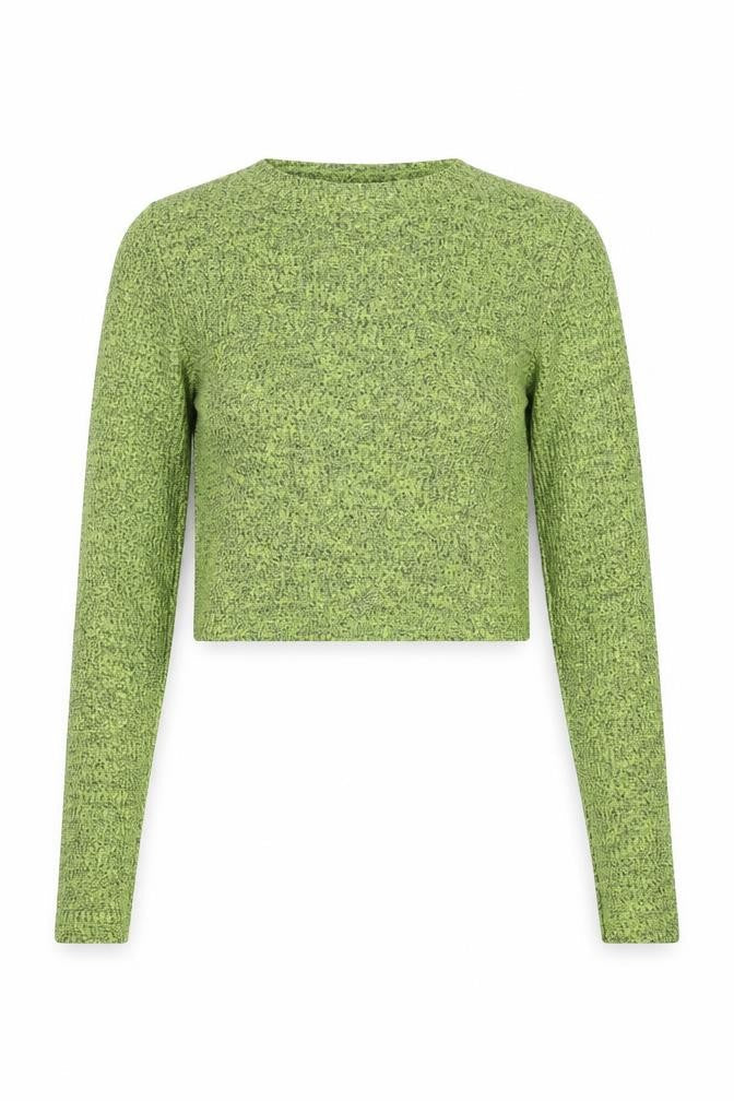 River Island Women Green Marl V-Neck Knit Pullover Jumper Size 10