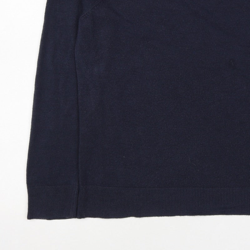 M&S Collection Women’s Blue Size 20 Cotton Crew Neck Raglan Jumper