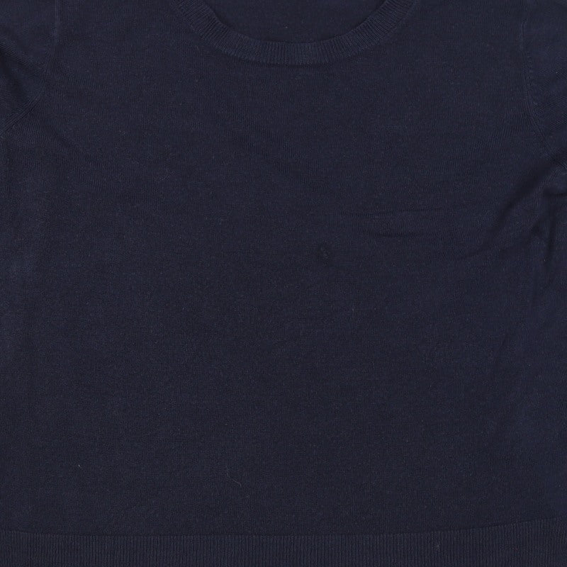 M&S Collection Women’s Blue Size 20 Cotton Crew Neck Raglan Jumper