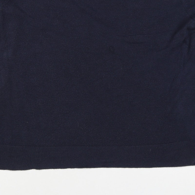 M&S Collection Women’s Blue Size 20 Cotton Crew Neck Raglan Jumper