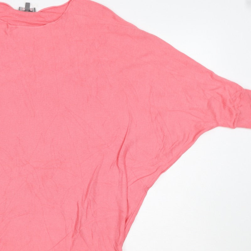 Phase Eight Women Pink S Relaxed Dolman Sleeve Knit Blouse