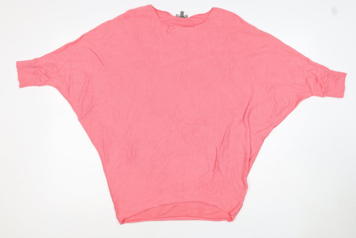 Phase Eight Women Pink S Relaxed Dolman Sleeve Knit Blouse