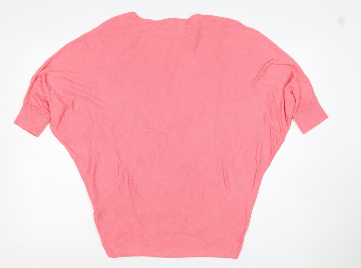 Phase Eight Women Pink S Relaxed Dolman Sleeve Knit Blouse