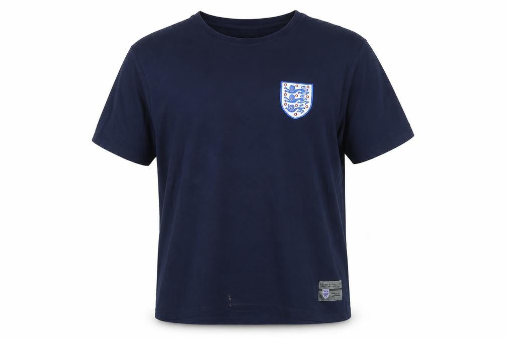 England Men’s Blue XL Cotton Football Crest Crew Neck T-Shirt