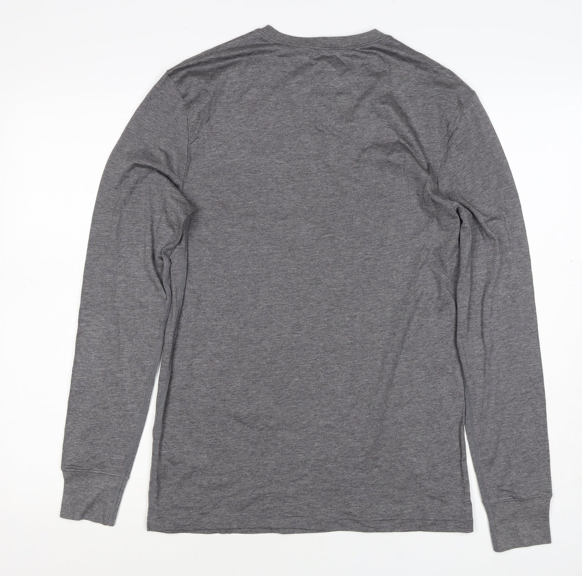 Marks and Spencer Men's Grey Small Thermal Long Sleeve Basic T-Shirt