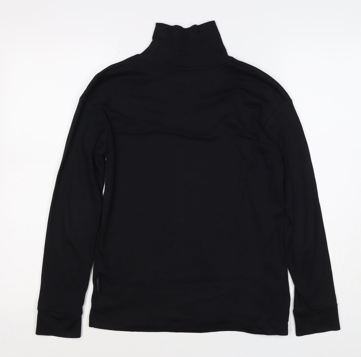 Active Ski Boys Black 11-12 Years Cotton Long Sleeve High Neck Basic Top