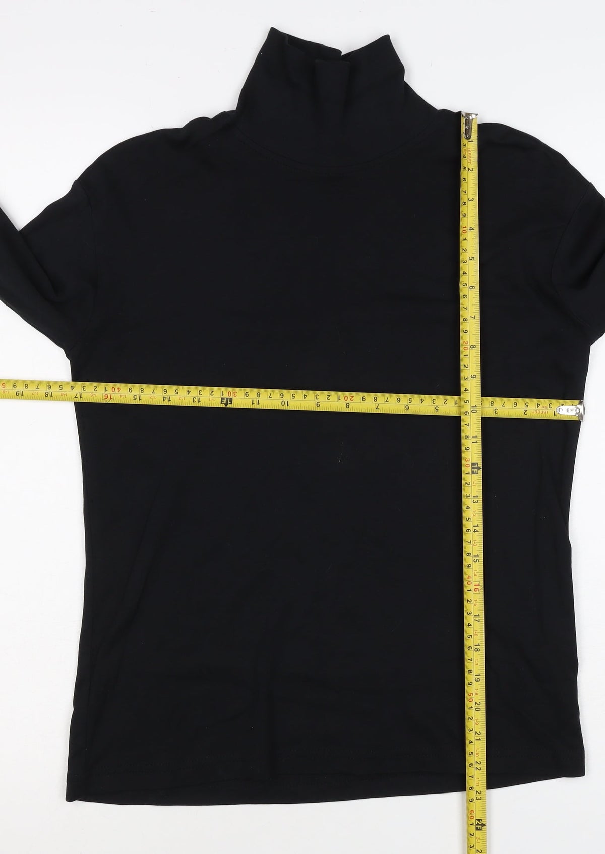 Active Ski Boys Black 11-12 Years Cotton Long Sleeve High Neck Basic Top