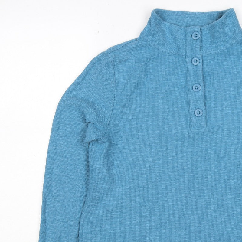 Seasalt Cornwall Women’s Blue UK 10 Henley Cotton Sweatshirt