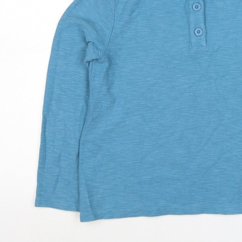 Seasalt Cornwall Women’s Blue UK 10 Henley Cotton Sweatshirt