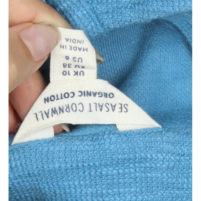 Seasalt Cornwall Women’s Blue UK 10 Henley Cotton Sweatshirt