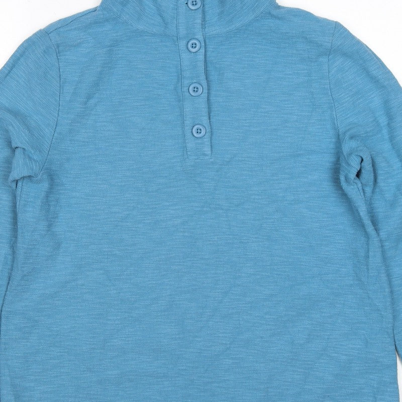 Seasalt Cornwall Women’s Blue UK 10 Henley Cotton Sweatshirt
