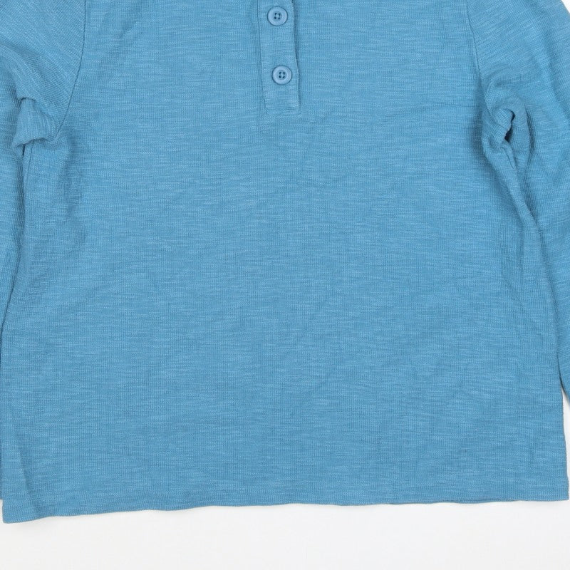 Seasalt Cornwall Women’s Blue UK 10 Henley Cotton Sweatshirt