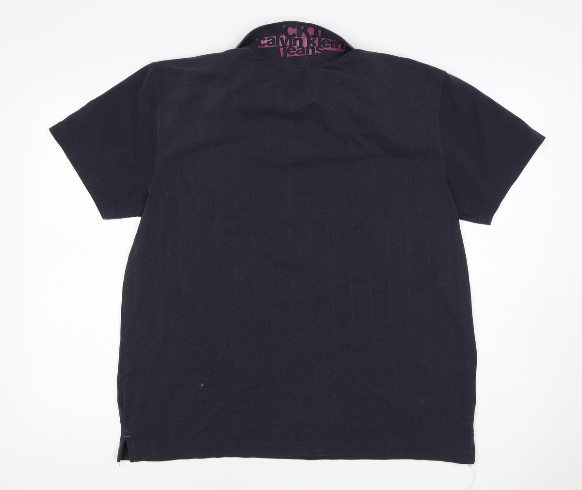 Calvin Klein Jeans Men’s Black 3XL Cotton Logo Polo Shirt
