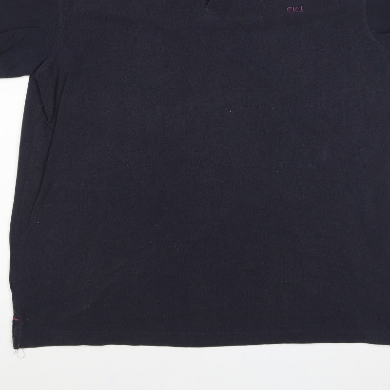 Calvin Klein Jeans Men’s Black 3XL Cotton Logo Polo Shirt
