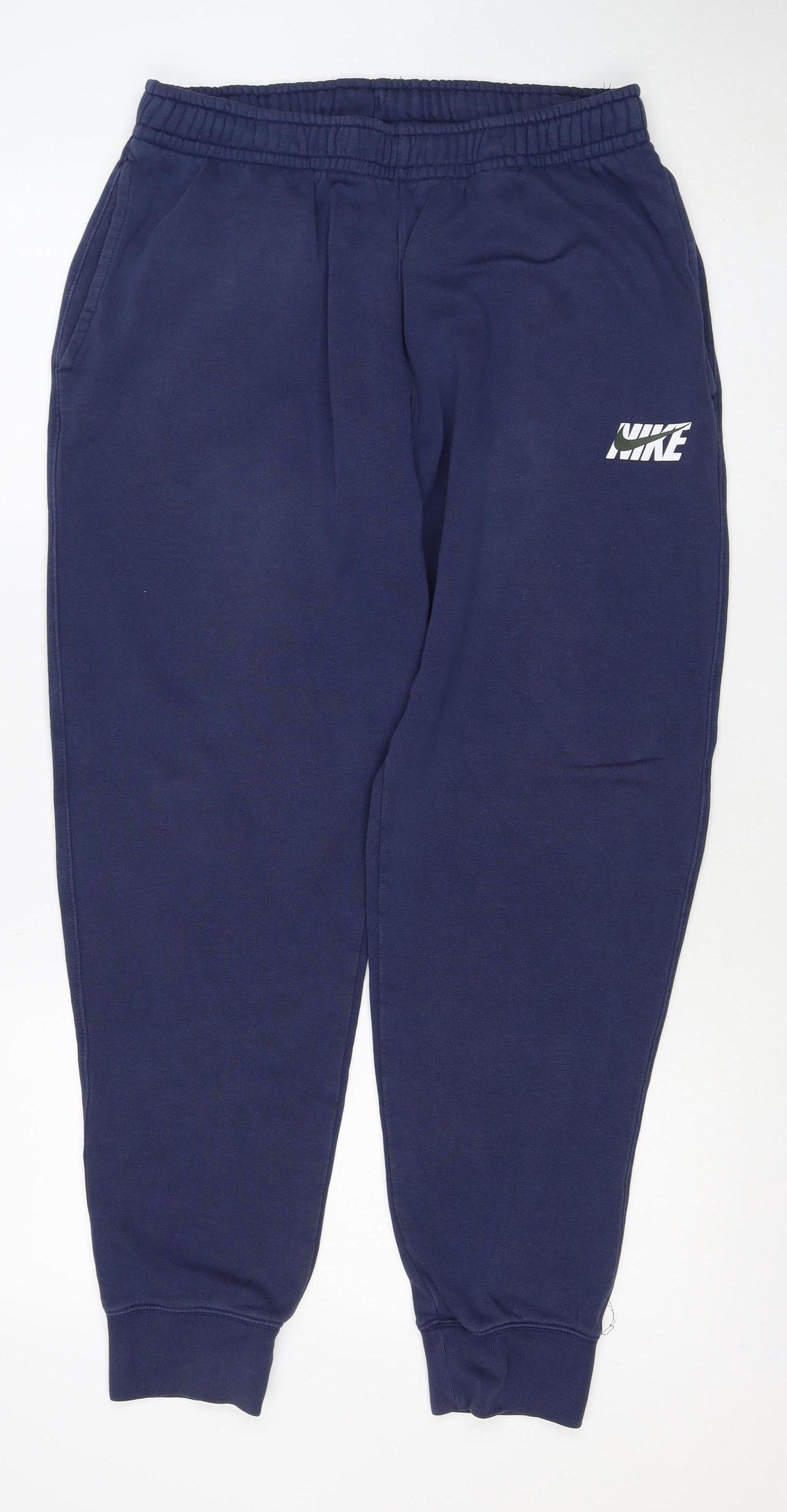 Nike Men’s Blue M Jogger Sweatpants Elastic Waist Pockets Logo