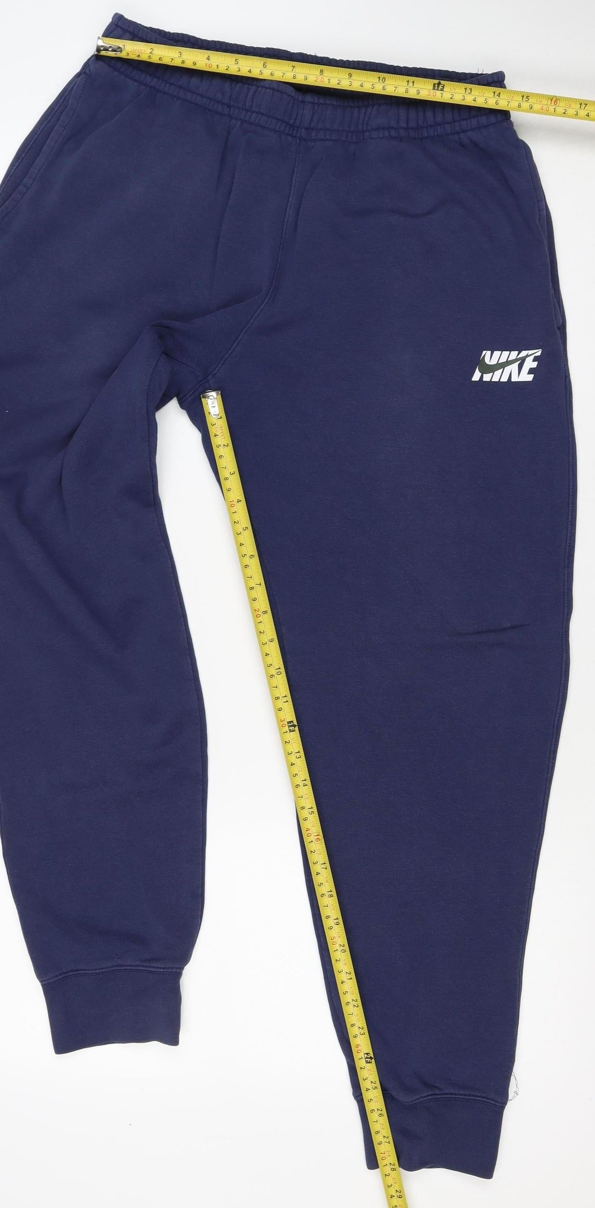 Nike Men’s Blue M Jogger Sweatpants Elastic Waist Pockets Logo
