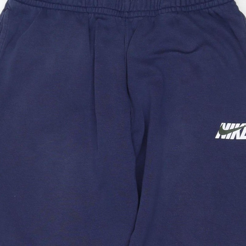 Nike Men’s Blue M Jogger Sweatpants Elastic Waist Pockets Logo
