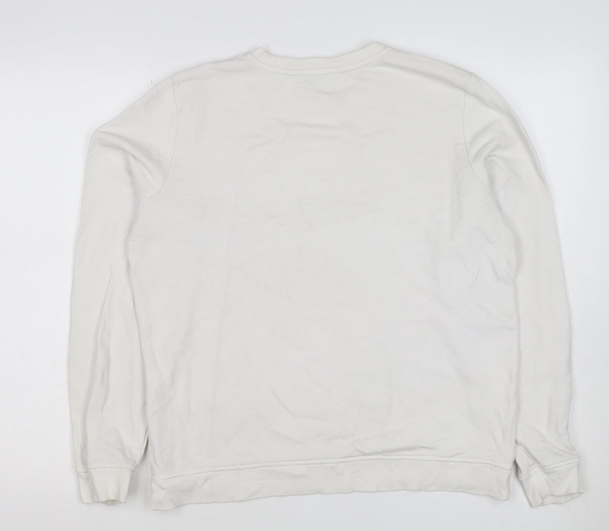 Tommy Hilfiger Men’s White M Crew Neck Logo Pullover Sweatshirt