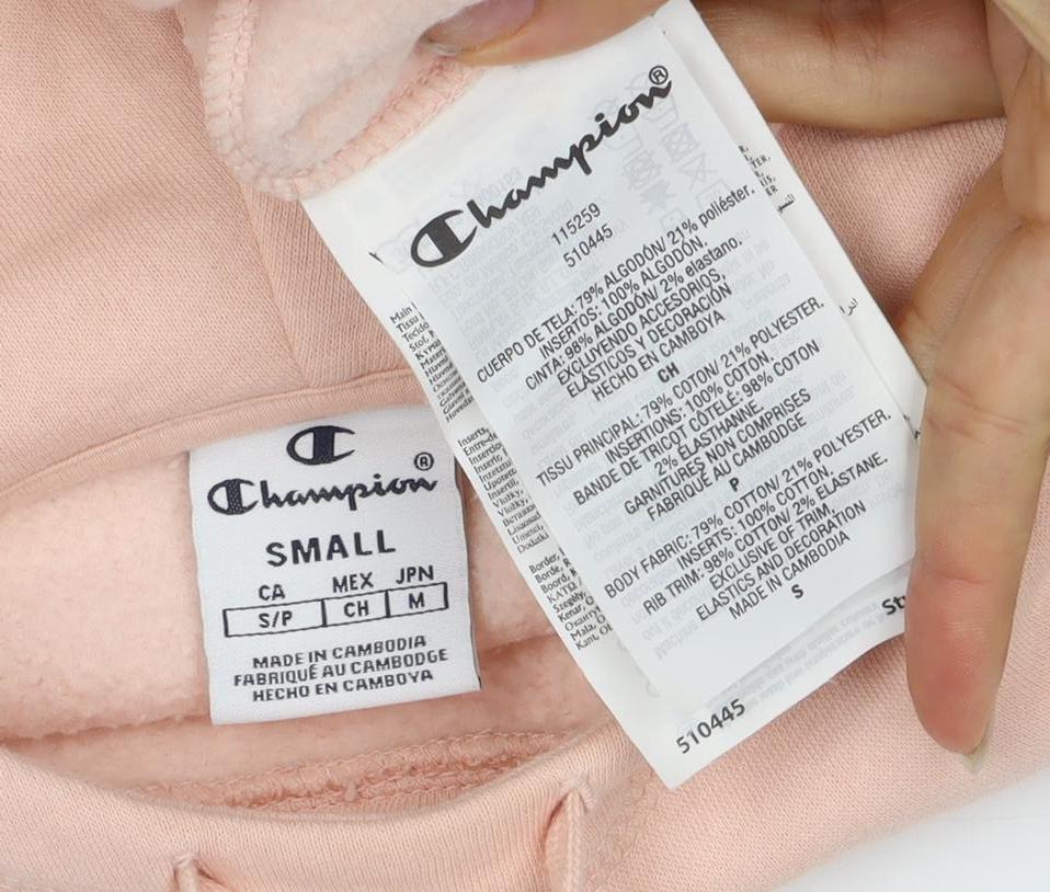 Champion Women’s Pink Small Pullover Logo Hoodie