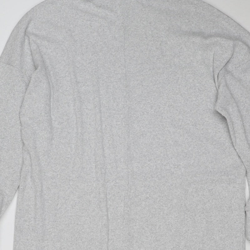 Boohoo Women Grey Knit Roll Neck Long Sleeve Jumper Dress UK 8