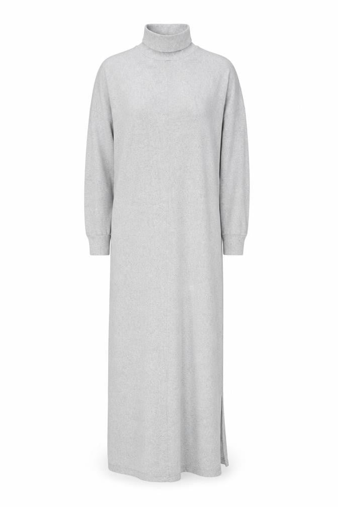 Boohoo Women Grey Knit Roll Neck Long Sleeve Jumper Dress UK 8