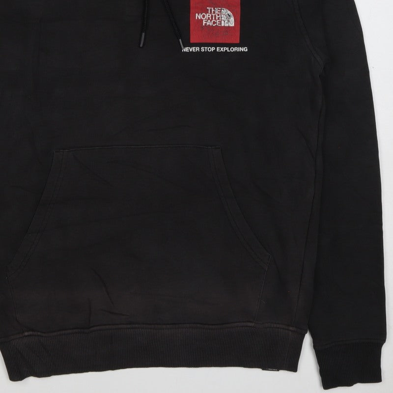 The North Face Men’s Black M Pullover Hoodie Logo Graphic Pocket