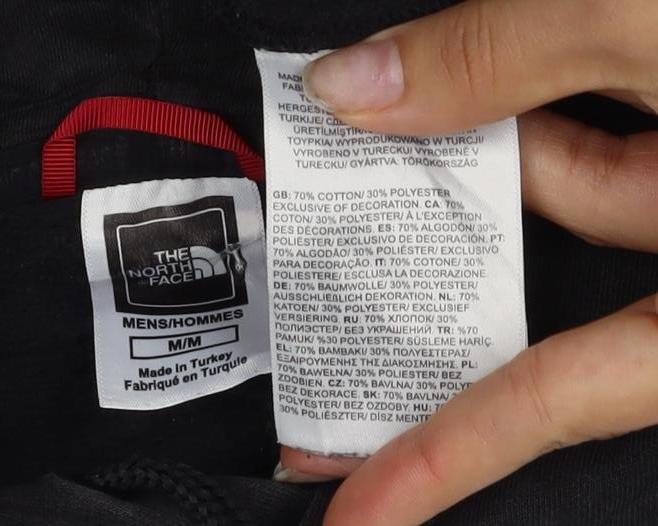 The North Face Men’s Black M Pullover Hoodie Logo Graphic Pocket