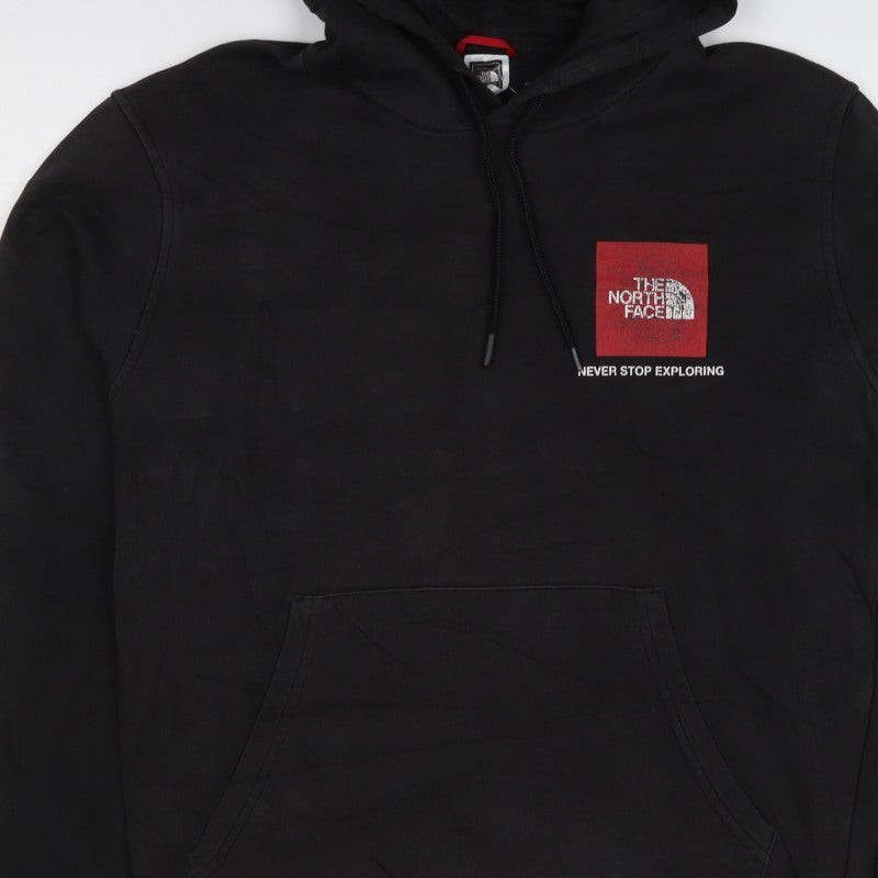 The North Face Men’s Black M Pullover Hoodie Logo Graphic Pocket