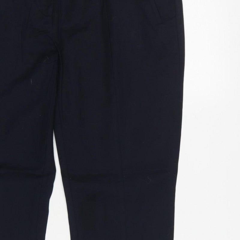Oasis Women’s Navy Blue Size 14 Tailored Tapered Work Trousers