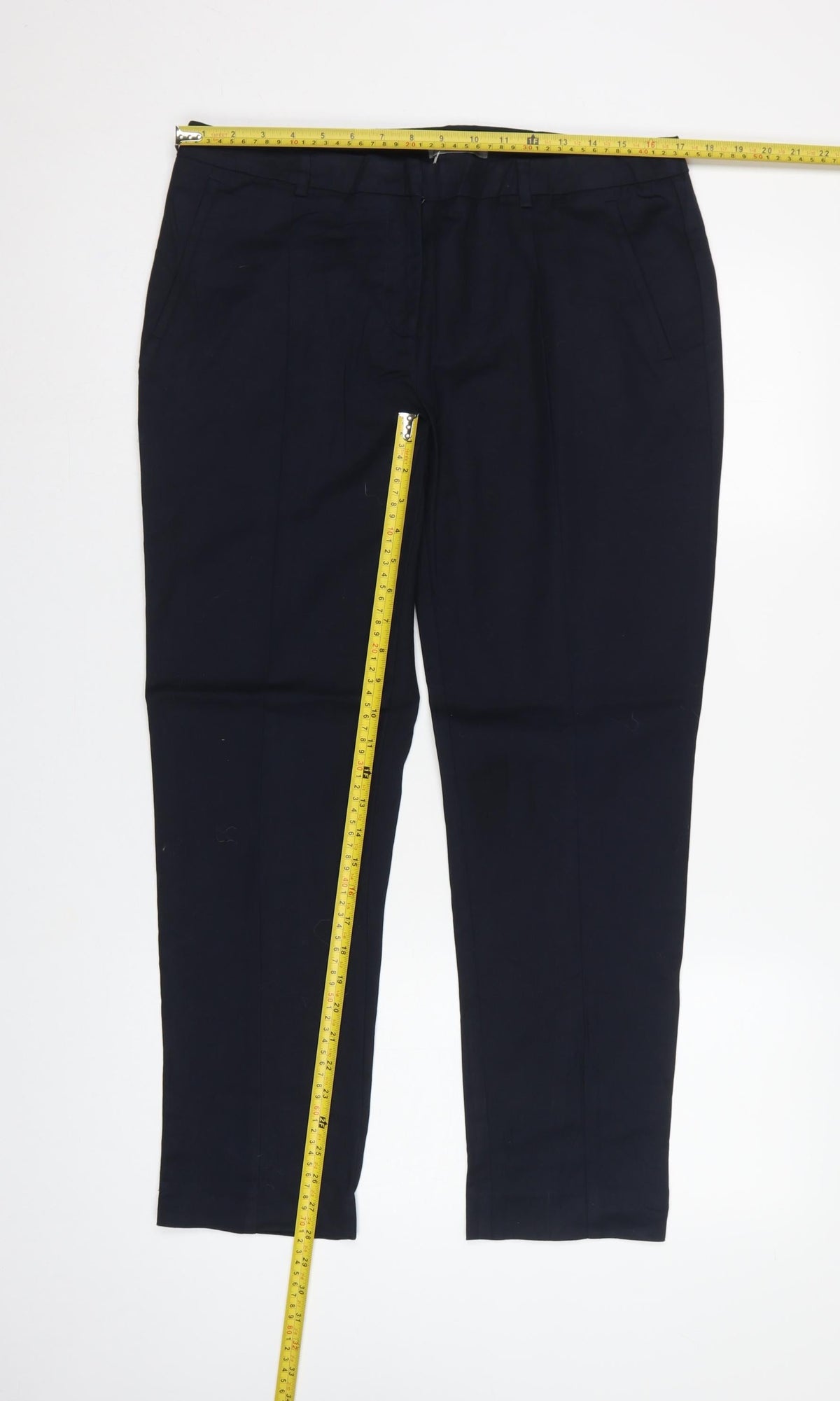 Oasis Women’s Navy Blue Size 14 Tailored Tapered Work Trousers